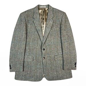 Harris Tweed #18 Overcheck Herringbone Wool Sport Coat